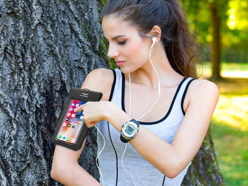 Armband Mobile Phone Waterproof Pouch For iPhone 17 16 15 14 13 12 Pro Max 15 Plus Swimming Surfing Diving Arm Phone Bag