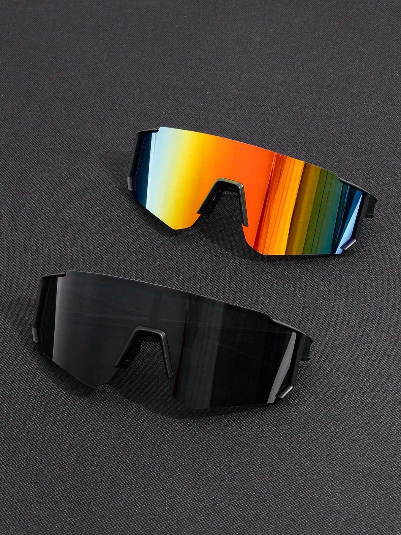 Unisex Shield Sunglasses, Trendy Oversized Sunglasses, Fashionable Sunglasses for Biking, Cycling and Outdoor Sports