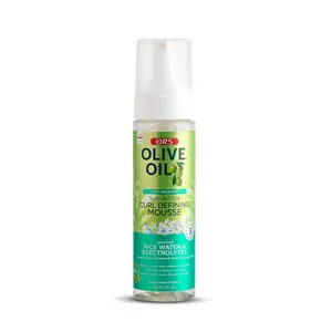 Olive Oil Max Moisture Curl Defining Mousse, Infused with Rice Water & Electrolytes for Supercharged Hydration, Hair Growth & Super Soft Styling, 7.0 oz