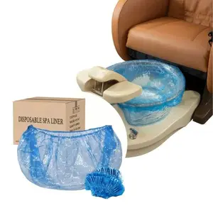 400 PCS Blue Disposable Spa Liners | Fits Most Tubs, Durable Waterproof Foot Spa Liners for Pedicure & Salon Use