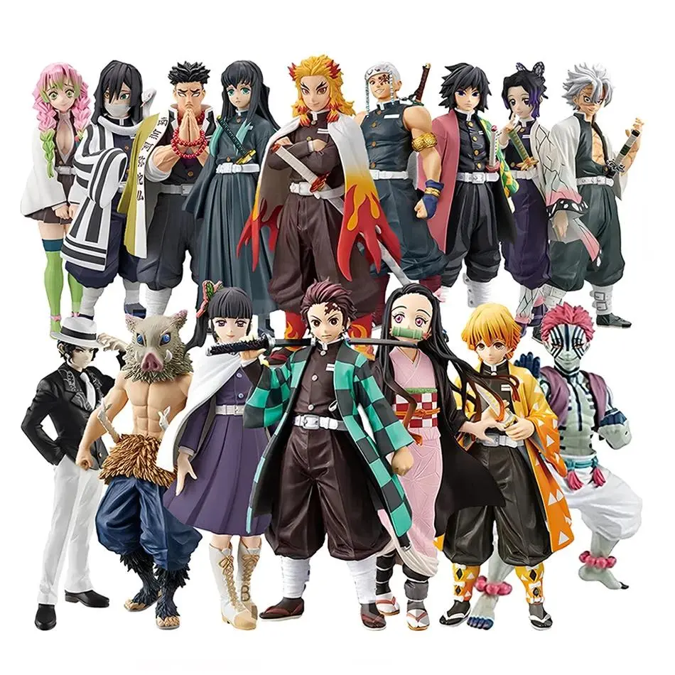 Anime Demon Slayer Kimetsu no Yaiba Figure Kamado Tanjirou Action Figure Agatsuma Zenitsu Nezuko Warrior PVC Model Toys