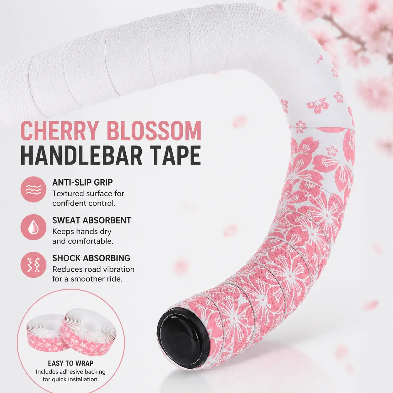 Premium EVA Foam Handlebar Tape for Mountain and Road Bikes – Non-Slip, Shock-Absorbing, Durable Cycling Wrap with Enhanced Grip and Comfort for All-Terrain Riders