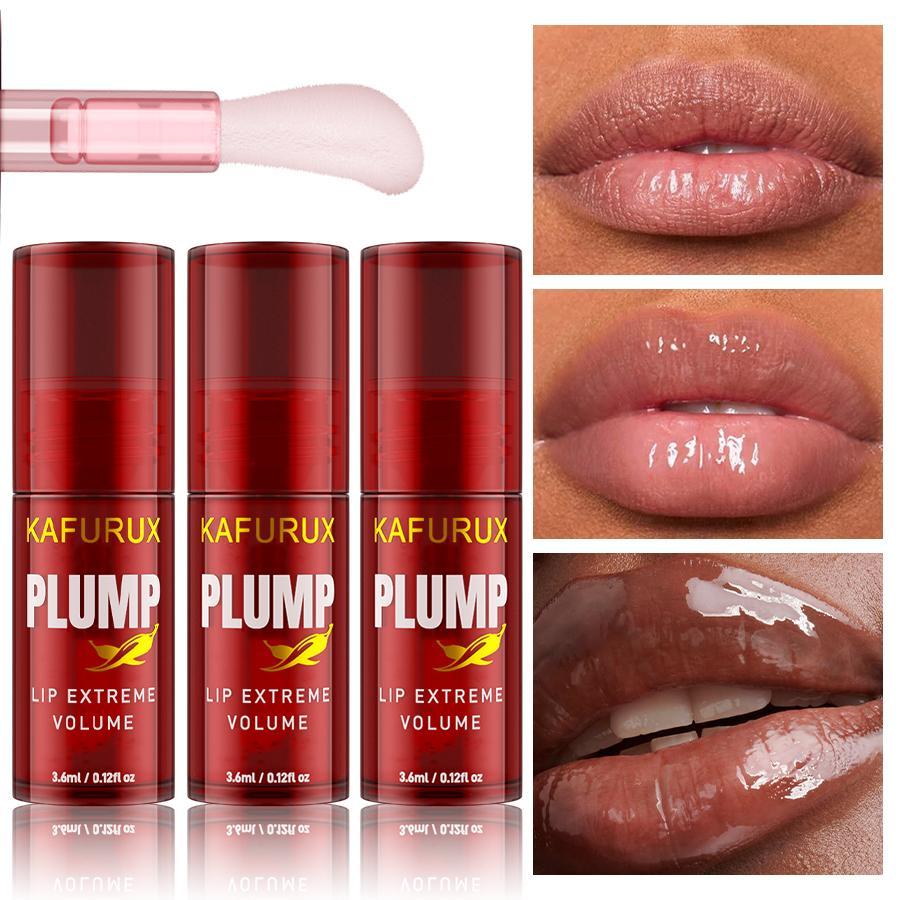 Lip Plumping Gloss Set, Colored Lip Oil and Clear Lip Gloss, Hydrating Lip Plumper, Long-Lasting Shine, Perfect for Makeup Lovers