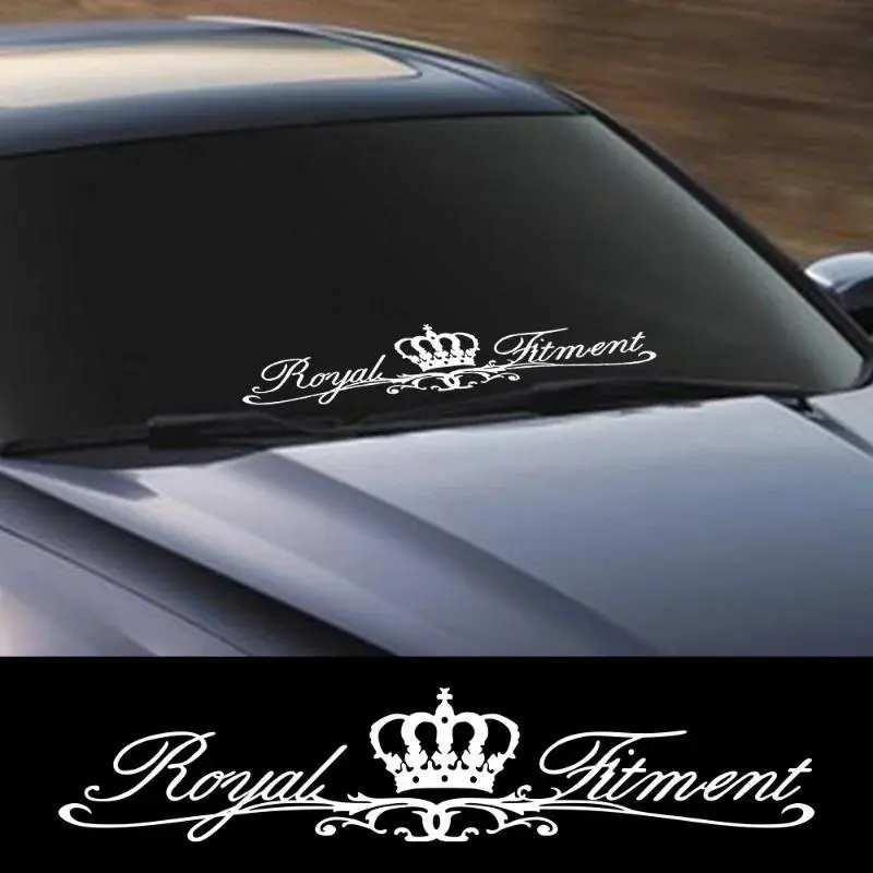 Universal self-adhesive stickers for car windshields, artistic style, Crown sedan beauty, scratch coverage