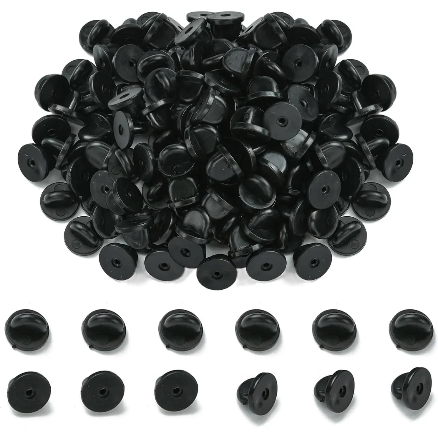 120PCS Butterfly Clutch Rubber Pin Backs for Crafts Making Lapel Pin Backings for Badge Brooch