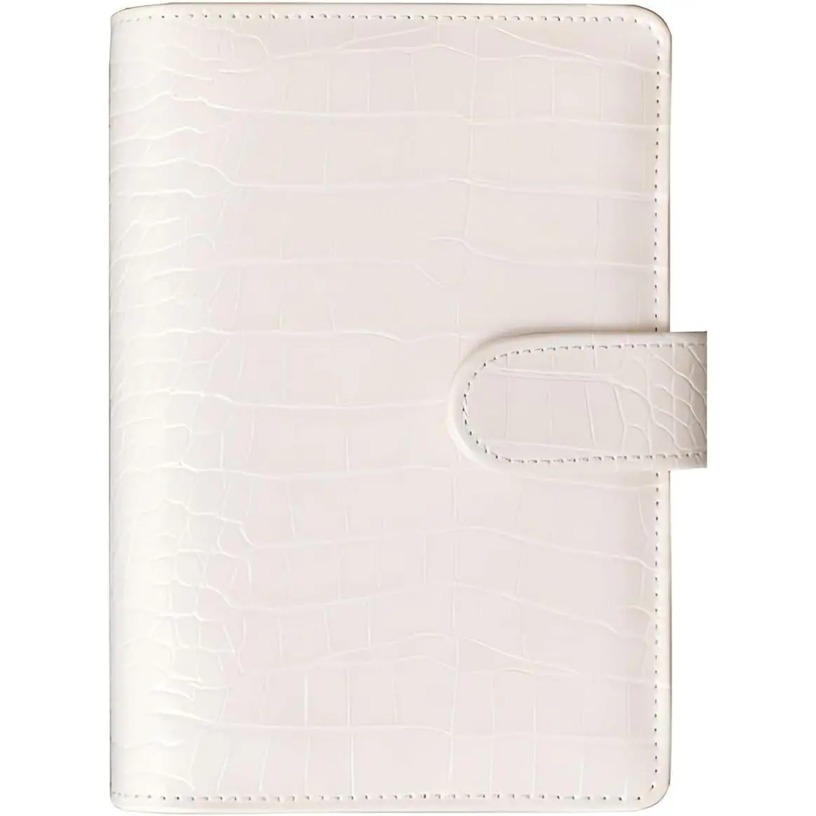 A7 Crocodile Budget Binder Cover - Mini Binder Wallet for  Saving, 6-Ring Planner Cover with  Snap Buckle, Black
