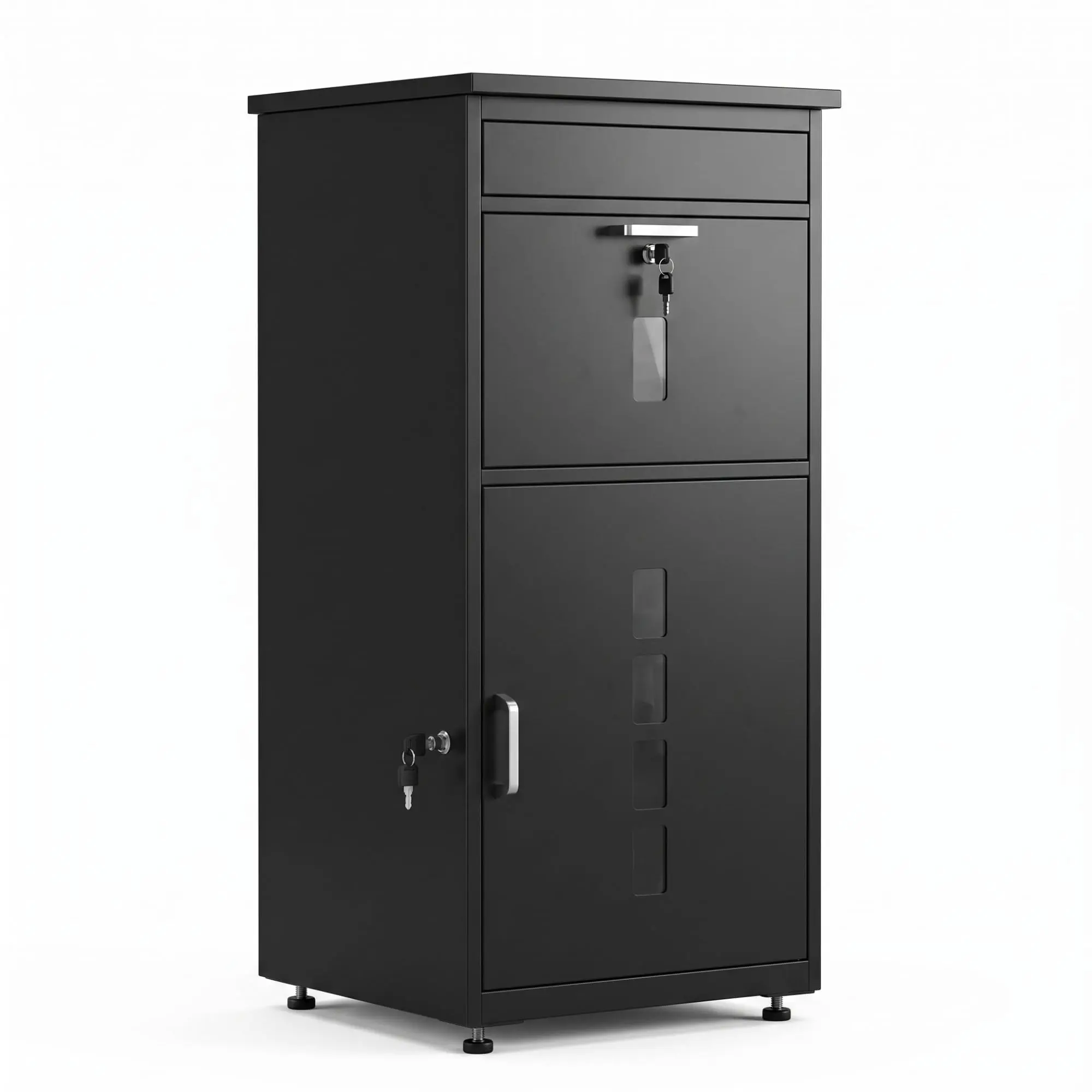 Garvee 46 in Knock-Down Single Door Parcel Locker, Anti-Theft Door Hardware for Secure Package Storage