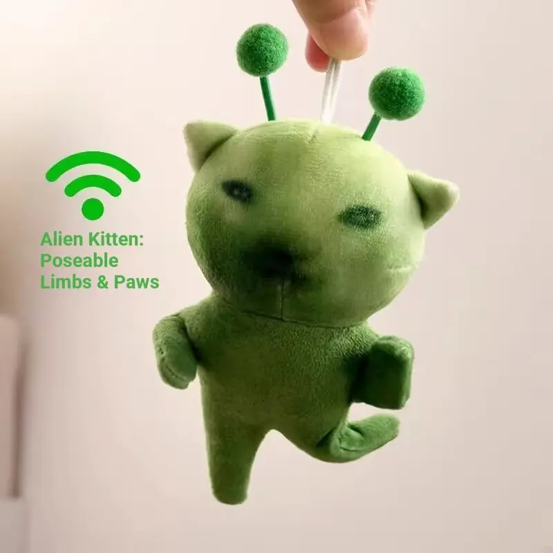 Gradient Green Alien Monster Stuffed Toy, Modern Viral Weirdcore Chic Style, Lint-Free Safe Plush Material, Cute Desktop Ornament, Ideal BFF Birthday Gift Box & Holiday Party Souvenir