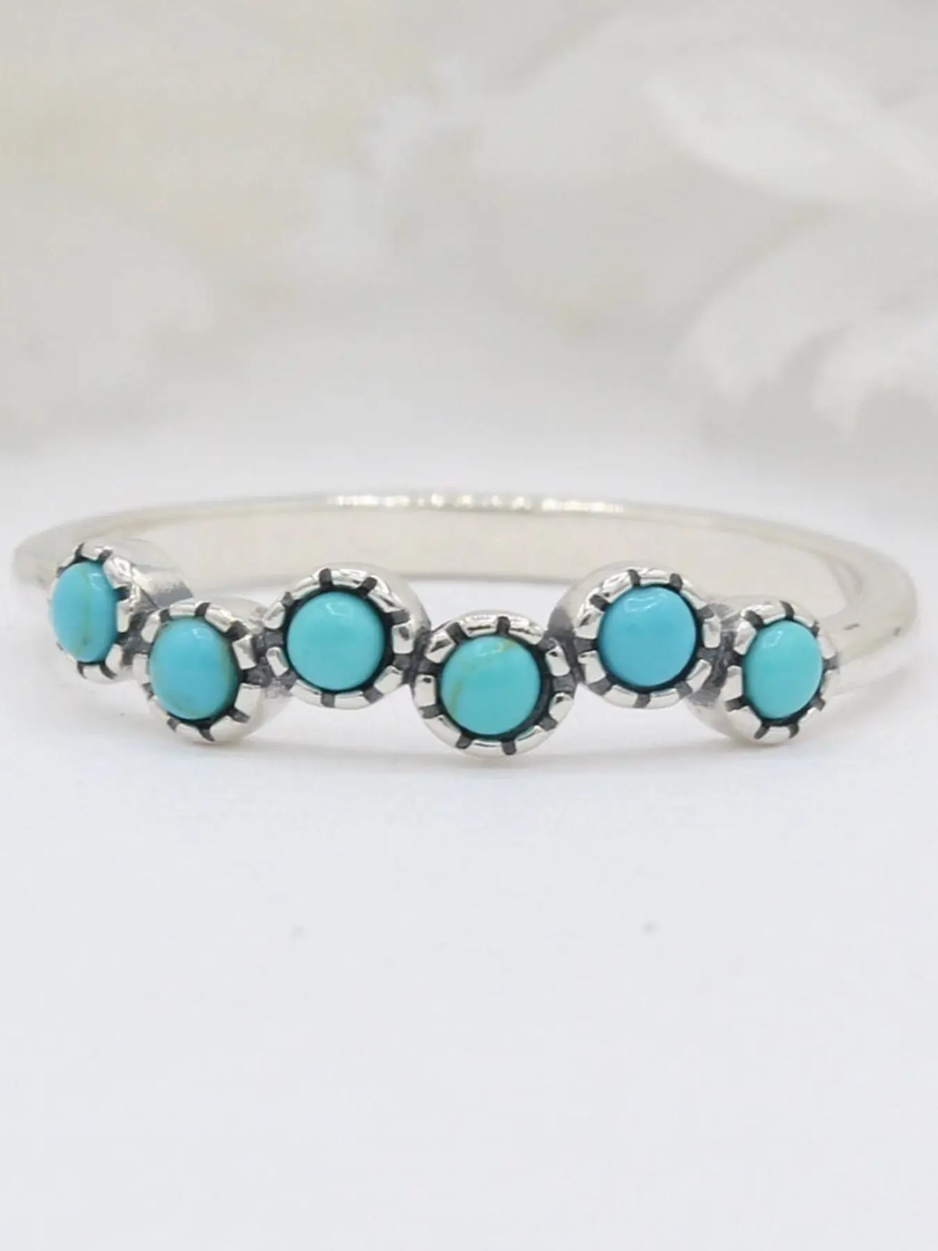 Vintage Synthetic Turquoise Rings for Women and Man Stackable Rings Delicate Jewelry Perfect for Engagement Weddings, Daily Wear Anniversary Gift for Her