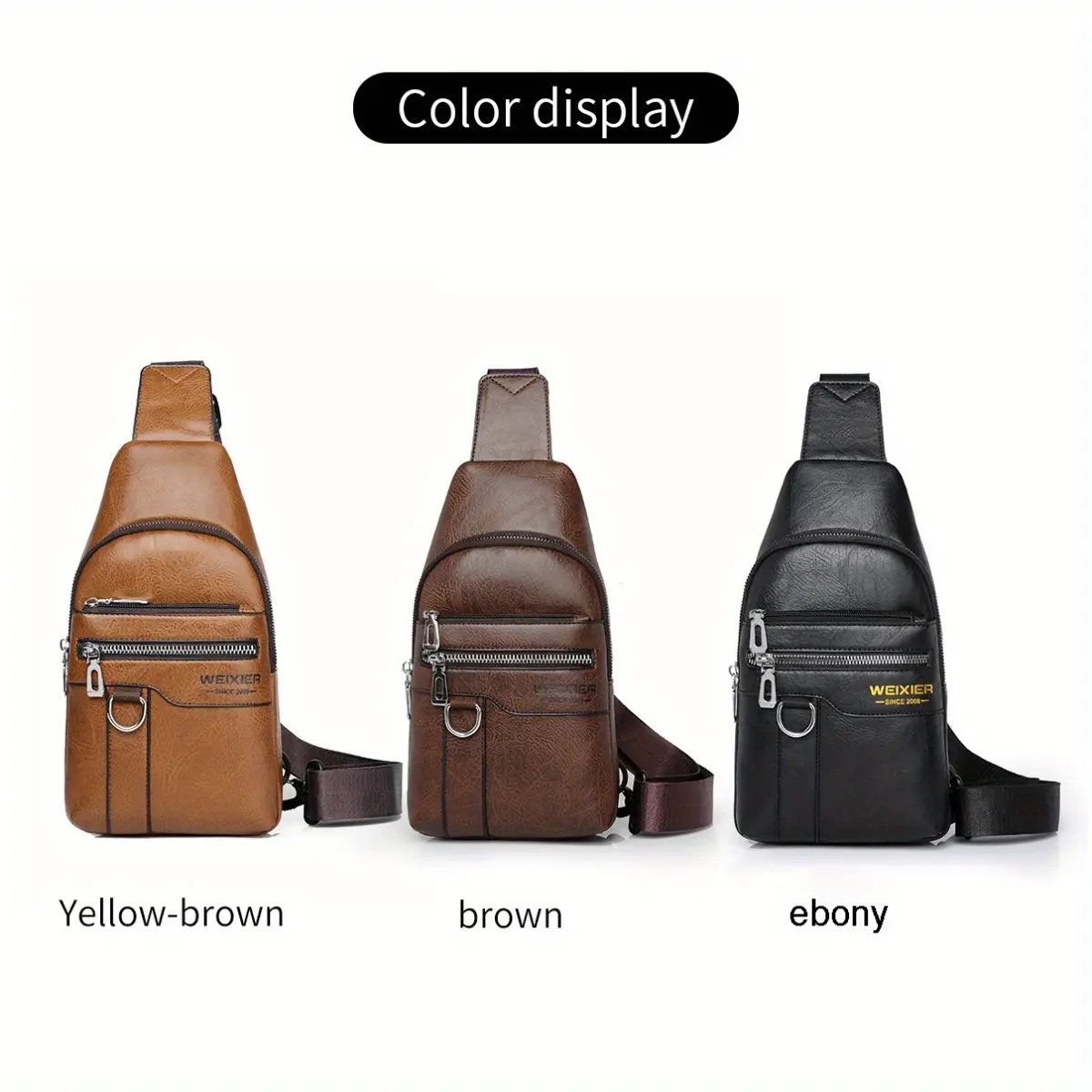 Men’s and women’s shoulder bags, single-shoulder cross-body bags with adjustable straps. PU leather chest bags with multiple compartments. Casual, commuter, and business-friendly bags. Ideal as holiday gifts.