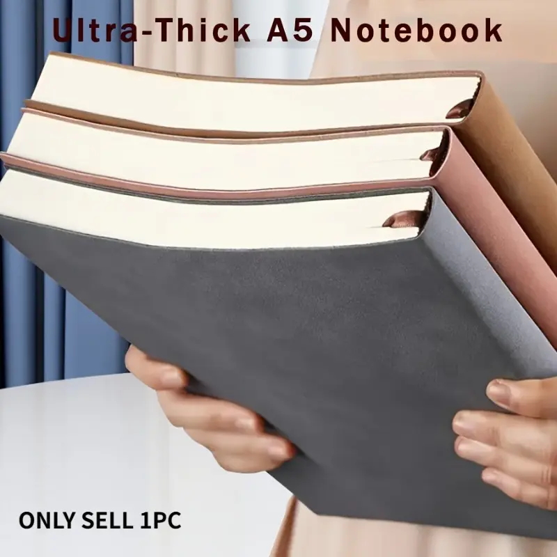 A5 Sheepskin Notebook, High-Quality Eye-Friendly Paper, 360 Pages, Waterproof, Portable, Ideal for School and Office Use
