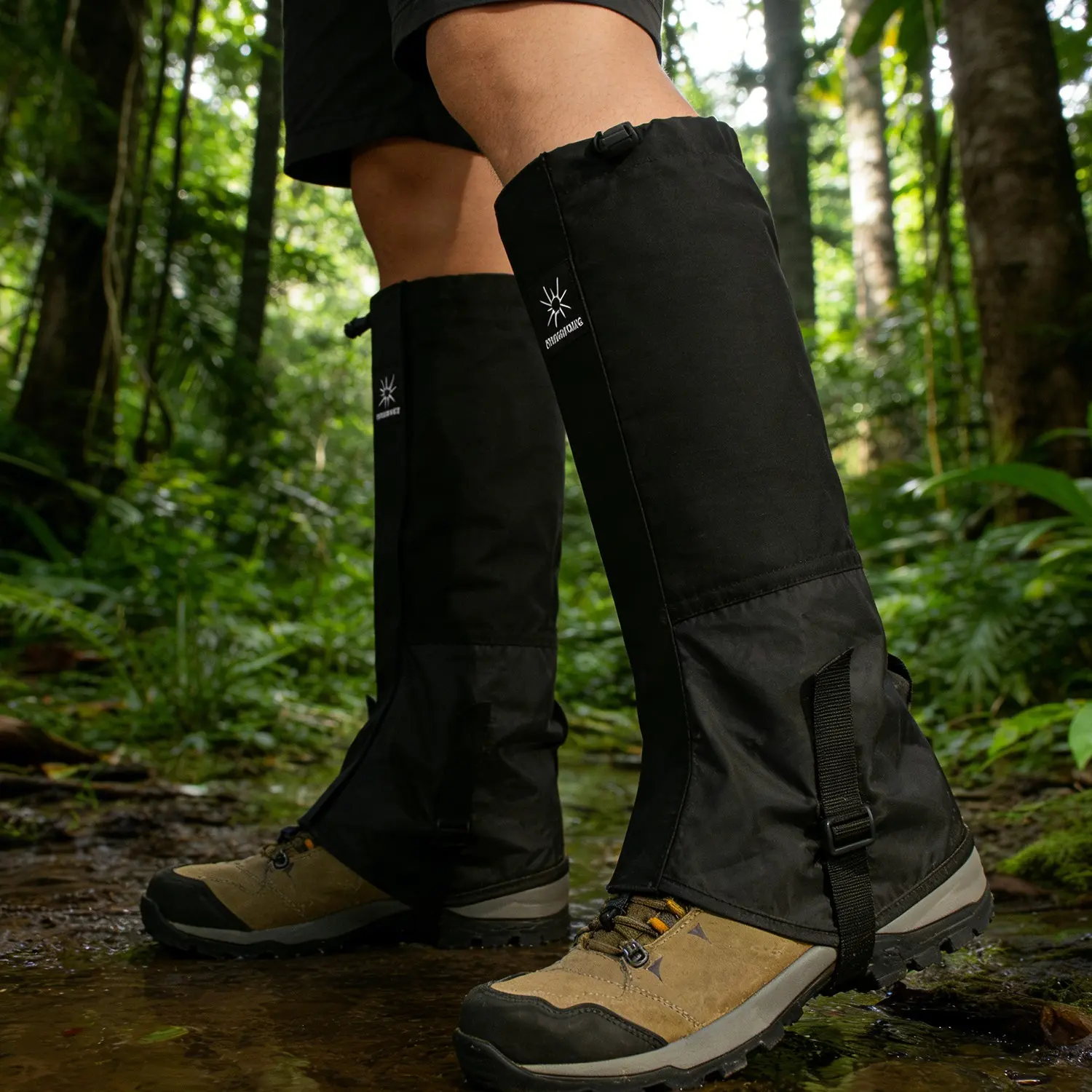 Waterproof Hiking Gaiters for Men Women, Adjustable Snow Leg Guards with Tear-Resistant Fabric, Windproof Outdoor Boot Covers for Trekking Climbing and Hiking