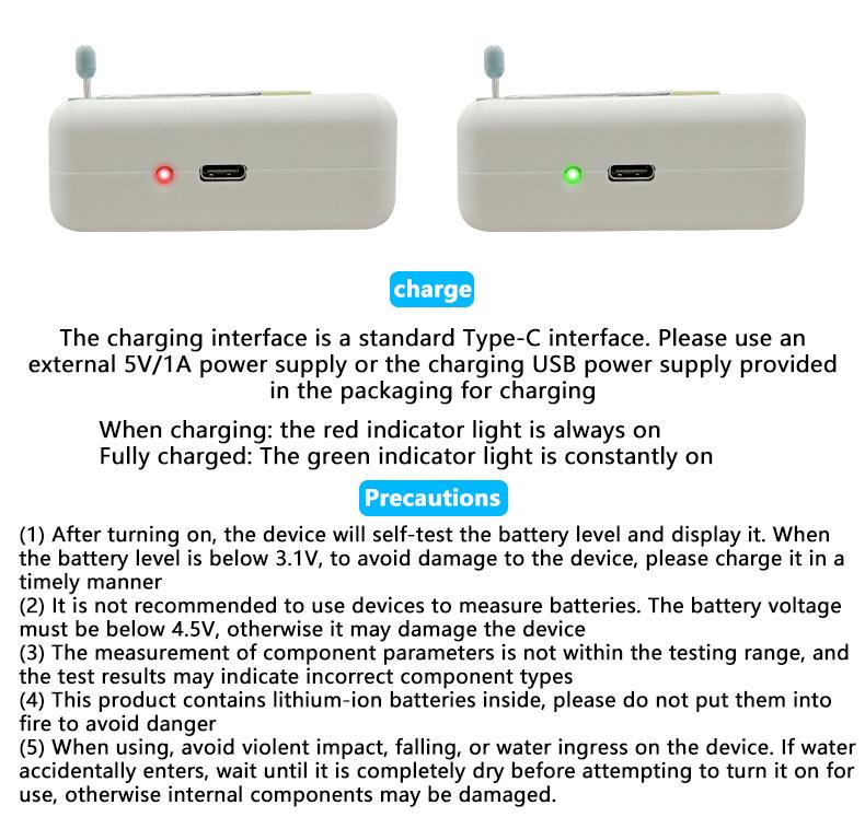 Transistor tester with true-color screen, one-button testing of MOS, diodes, capacitors, and ESR; multi-functional multimeter. A must-have tool for electronics engineers.