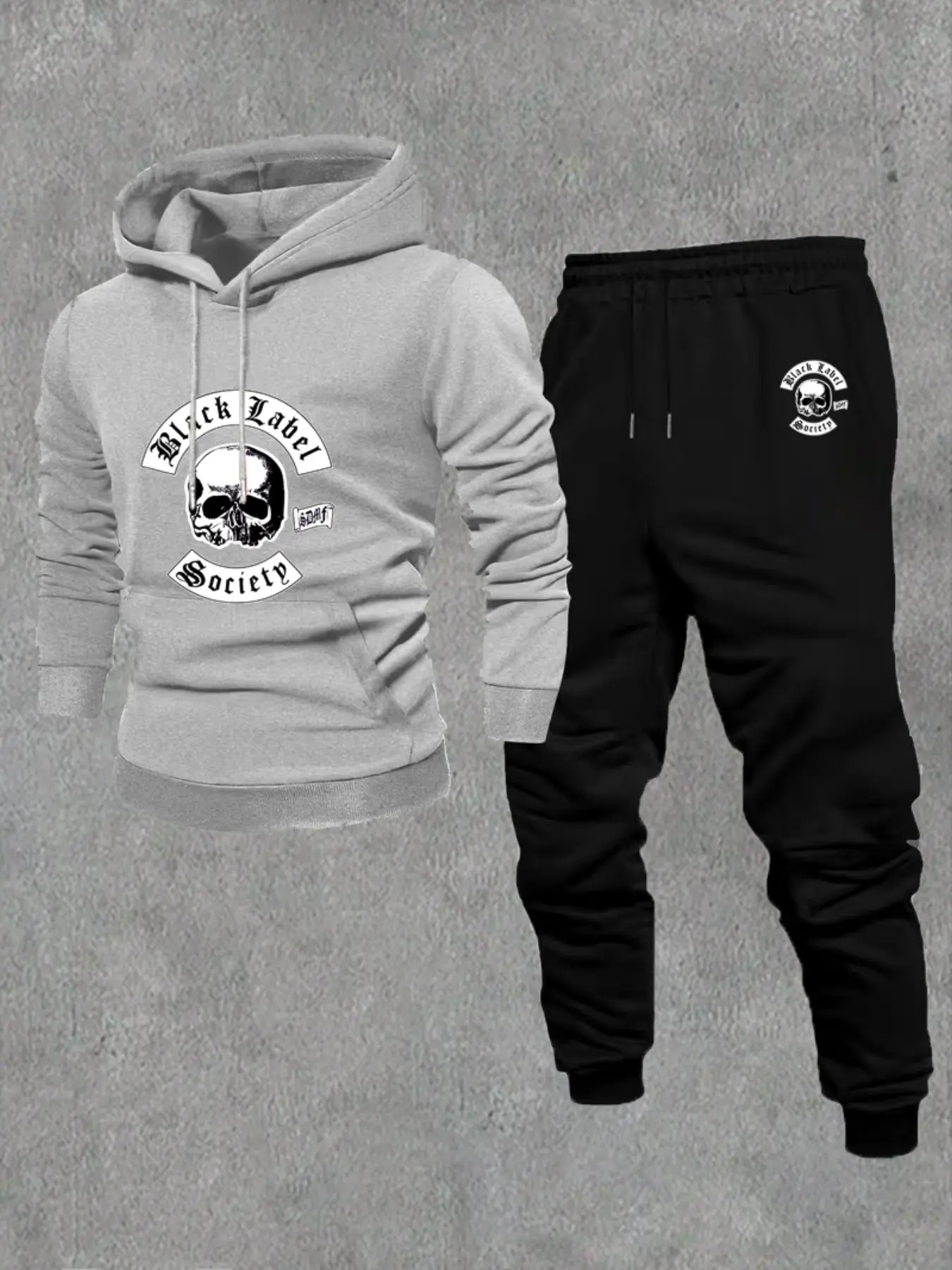 Basic Solid Color Hooded Sweatshirt Set for Boys, Lazy Style Sweatshirt and Pants Two-Piece Set, Teenager Student