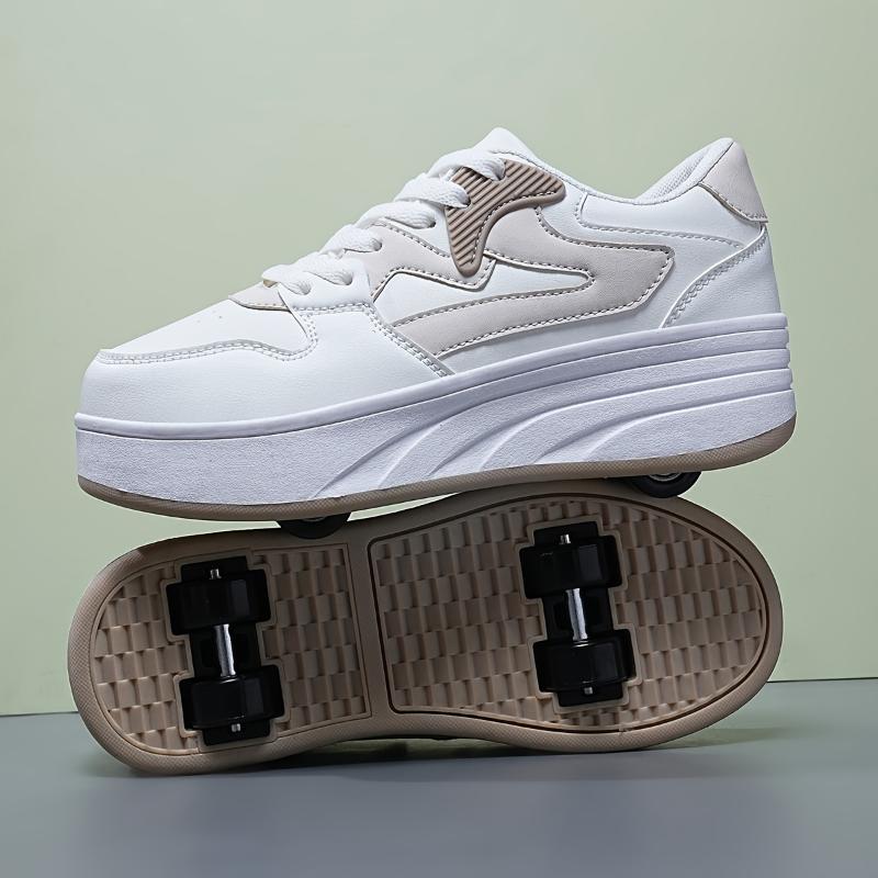 Retro Roller Skate Sneakers - Versatile, Detachable Wheels Outdoor & Streetwear, Comfortable, All-Season