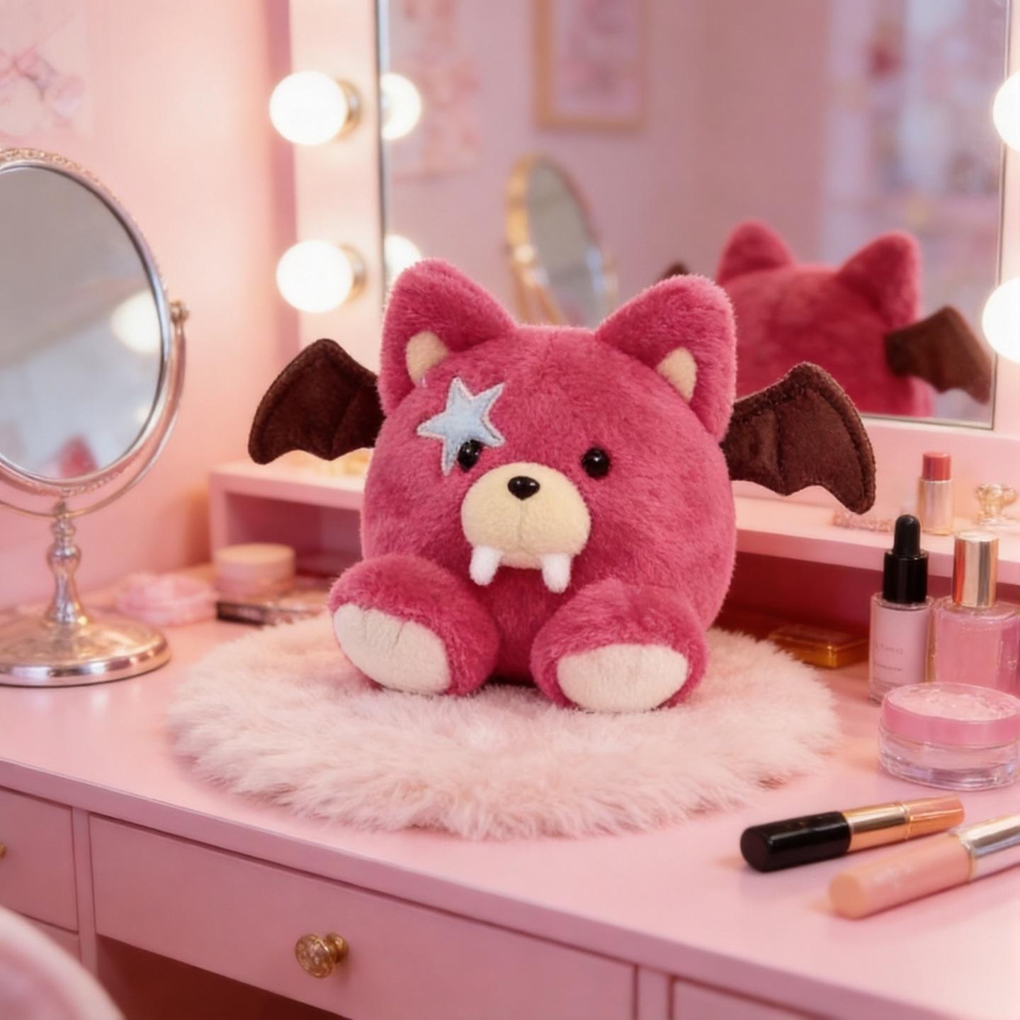 Kawaii Star Eye Cat Plush Set Colorful Bear Cat Stuffed  Cute Cartoon Plushies Gift for Kids Fans soft doll