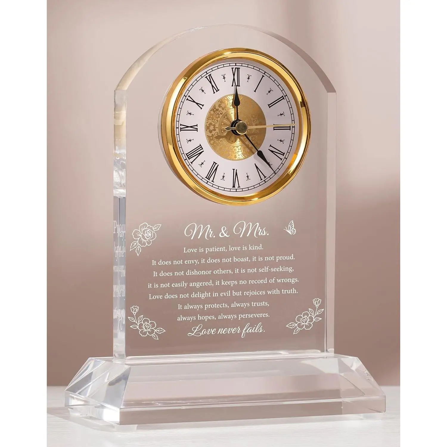 Wedding Gifts for Couples 2026 Newlyweds Gift for Bride and Groom Happy Anniversary Clock Unique Engagement Marriage Keepsake Mr & Mrs Bridal Shower Present Gift Box Card Battery Not Included