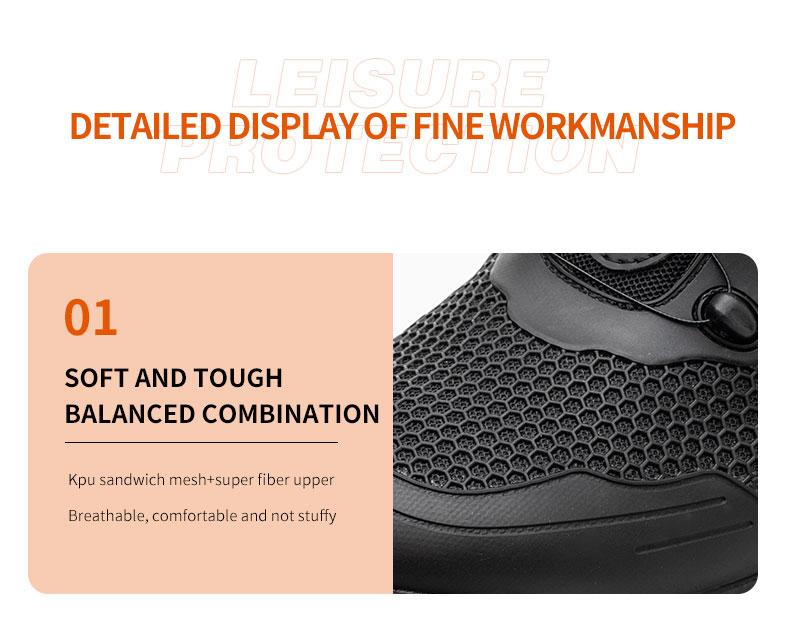 Men's Work Safety Shoes High Top Lace-up Safety Boots, Steel Toe Anti-smash and Anti-puncture Work Safety Boots Comfortable and Breathable Outdoor Sports Shoes Hiking Shoes Large Size Men's Work Shoes Industrial Outdoor Construction Product Model：9195