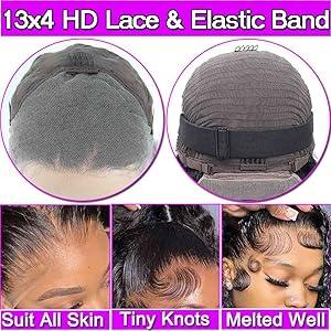 2026 New 13x4 Lace Front Wig, Pre-plucked, Suitable for Black Women, Glue-free Curly Lace Front Wig, Black