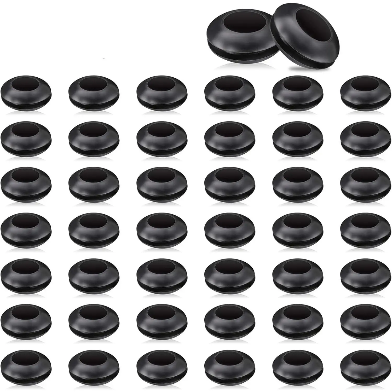 50 Packs Airlock Grommet, Fermenter Lid Grommet, Rubber for Mason Jars, Straws, Airlock, Beer, Wine, Plastic Bucket Fermenter Lids, 5/8 Outer Diameter and 3/8 Inner Diameter