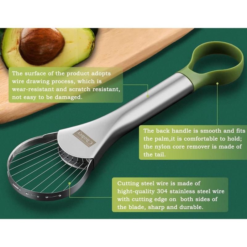 Avocado Slicer,Avocado Pit Remover /Peeler,Well Made Stainless Steel Avocado Slicer and Pitter Tool,Really Thin Slices, Holiday Gifts Avocado Slicer,Avocado Pit Remover /Peeler,Well Made Stainless Steel Avocado Slicer and Pitter Tool,Really Thin Slices, Holiday Gifts