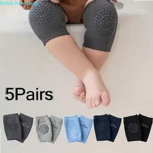 5-Pack Toddler Non-Slip Cushioned Knee Pads, Soft Protective Floor Guards for Infants, Shock Absorbing Knee Gear for Baby Teething, Crawling and Learning to Walk Daily Indoor Play