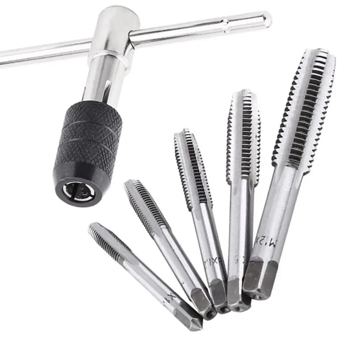 Tap Handle Tool T Handle Tap Wrench Set Thread Tap Drill Bits Metric and Standard M3 M4 M5 M6 M8