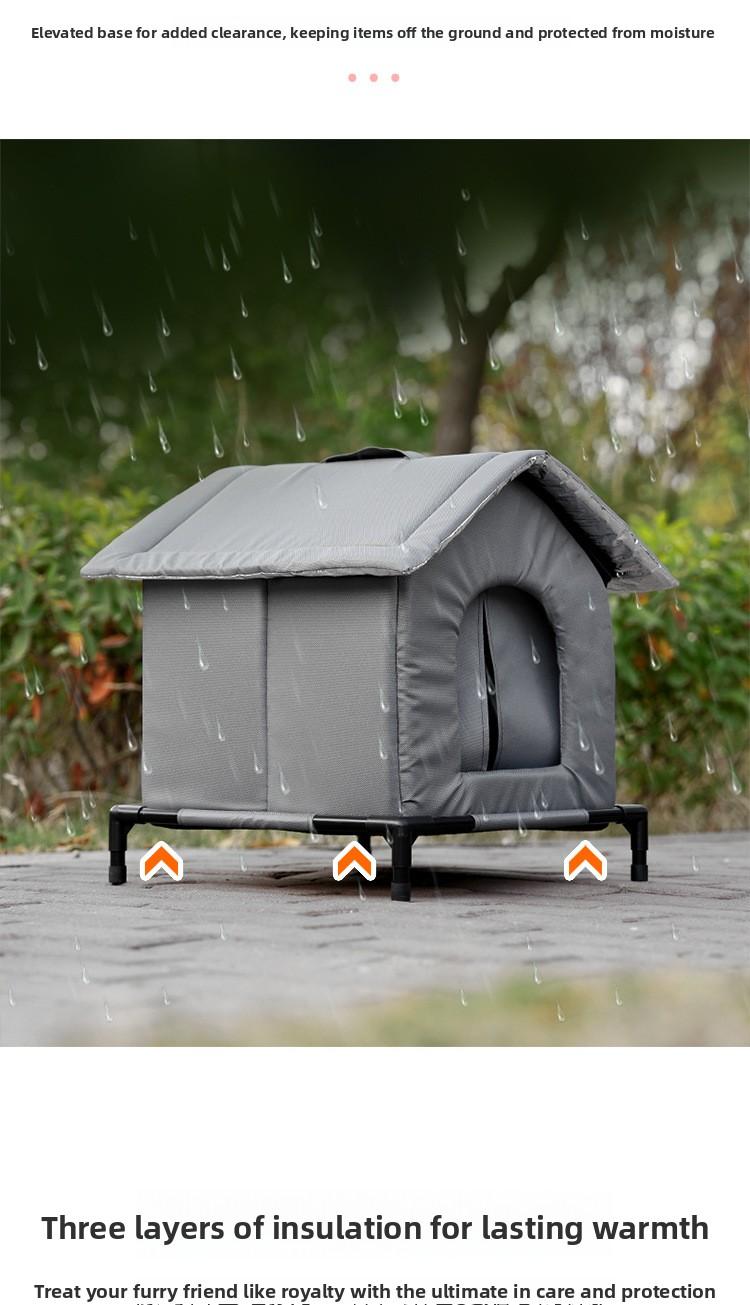 Outdoor Cat Nest Windproof & Rainproof Warm Comfortable All-Weather House with Waterproof Fabric & Reinforced Edges