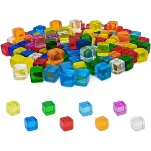 Mini Dice 8mm Acrylic Cubes, 160 Pcs Colored Dice Set for Board Game Tokens, Tabletop Gaming Pieces & DIY Crafts - Blank Dice for Customizationfidget toys