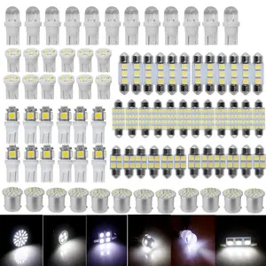 28/56/84Pieces LED Car Interior Lights Bulb Kit - LED Dome Light 31 mm 36 mm 41 mm T10 for Car Interiors Map Dome Trunk Cargo Door Courtesy License Plate Light White