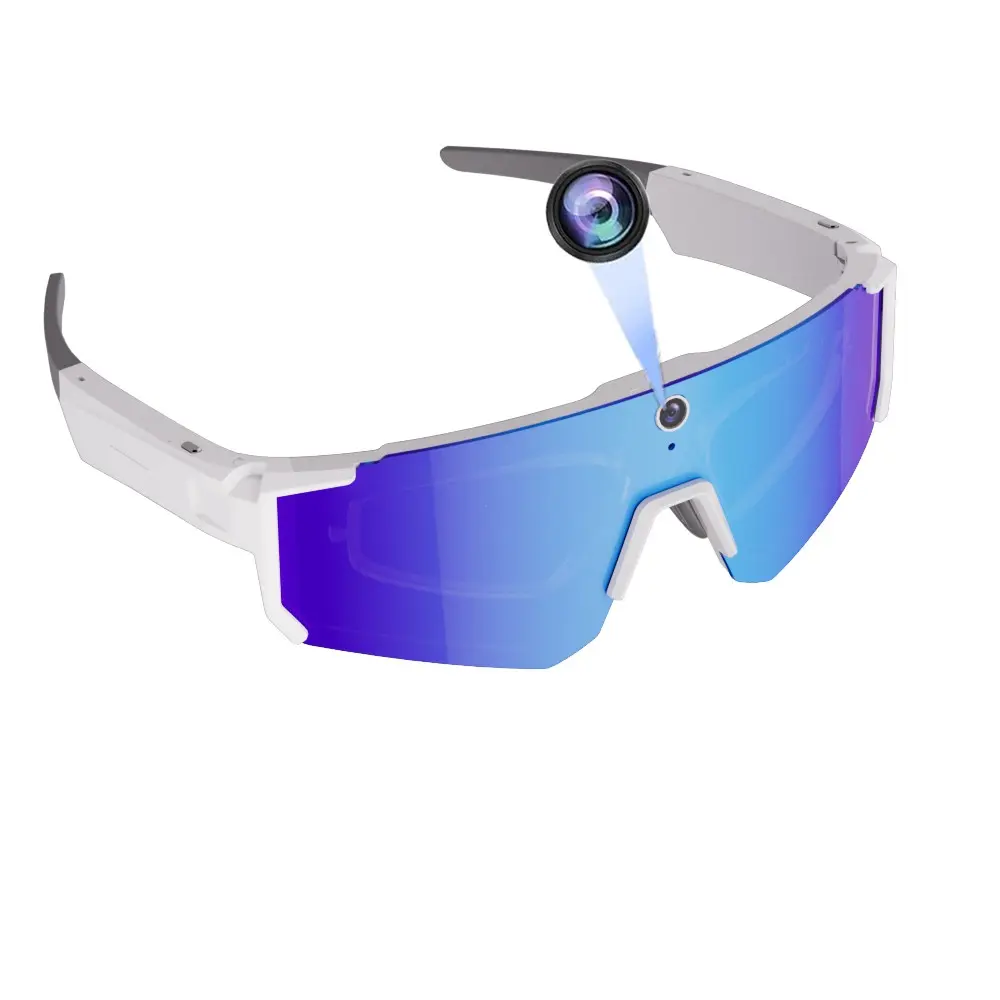 AI Smart Glasses with Video for Sport, Sports Smart Glasses, 8MP Camera, Video Recording,4GB Memory Build-in (No SD Card Needed), Build-in Myopia Inner Frame,Bluetooth Call ,Music Control ,AI Translation, 260Mah Battery, IP64 Waterproof