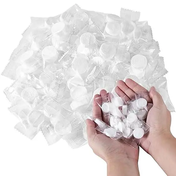 100 PCS Compressed Facial Cleansing Towels - Portable Disposable Face Cleaner, Quick-Drying Wipes for Makeup Removal