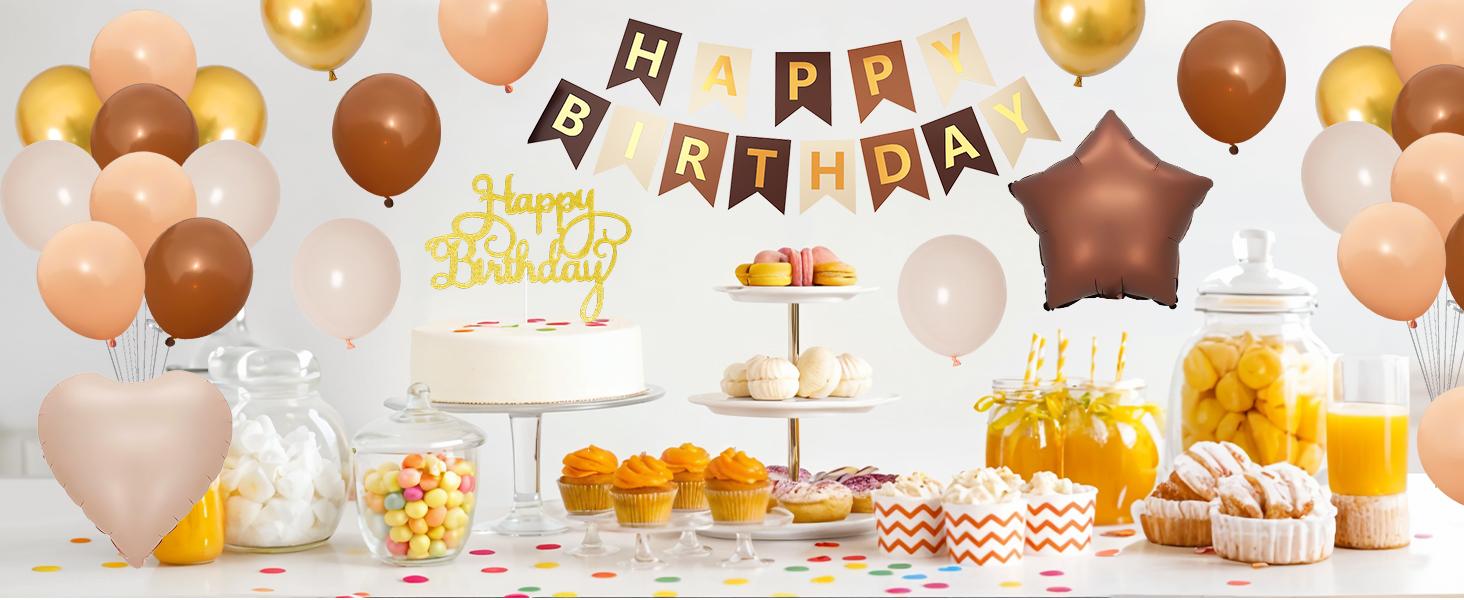 50th Birthday Decorations for Women Men,50th Birthday Balloons Brown Gold Sand White Number 50 Balloons Happy Birthday Banner with Cake Toppers for 50th Party Decorations 50th Birthday Decorations for Women Men,50th Birthday Balloons Brown Gold Sand White Number 50 Balloons Happy Birthday Banner with Cake Toppers for 50th Party Decorations
