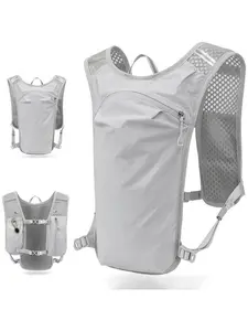 Small Outdoor Hiking Backpack, Cycling Running Hiking Dual Shoulder Bag, Front 1.5L Water Bottle Holder, Breathable Bike Trail Marathon Hydration Pack