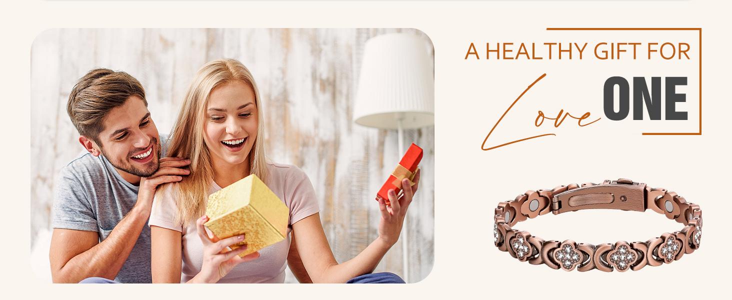 Jecanori Copper Bracelets for Women, Pure Copper Magnetic Bracelet with 3500 Gauss Effective Magnets Outdoorfun Fashionable Jewelry