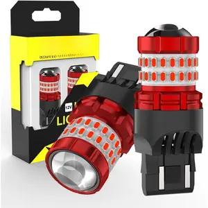 7443 LED Strobe  Lights Bulbs Red Light, Super Bright T20 W21W 7440 7441 7444 7443R Flashing Strobe Light, Pack of 2
