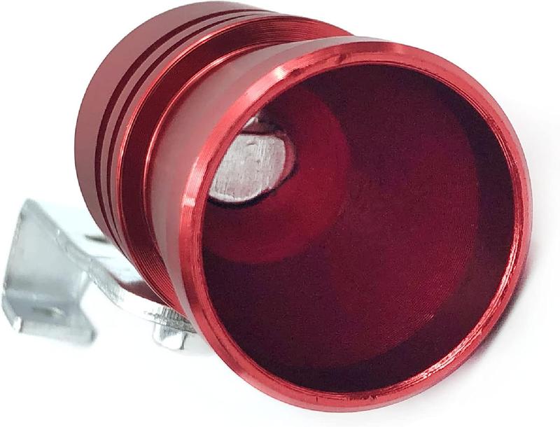2pcs XL Size Aluminum Alloy Universal Turbo Sound Exhaust Muffler Pipe Whistle Car Roar Maker Red
