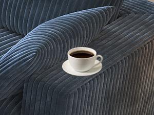 ARCH 78.74" L Shaped Modern Sofa Modular Sectional Cloud Couch with Ottoman,Upholstered Couches with Plush Corduroy Fabric for Living Room Furniture,Bedroom and Apartment,No Assembly Required,Blue