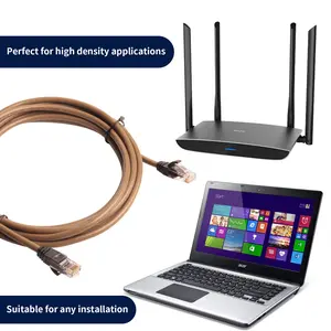 Cat 6 Sorrel Ethernet Cable, 10gbps Lan Cable, 500mhz Network Cable, Rj45 Connector, High-Speed Transmission, Various Lengths Available