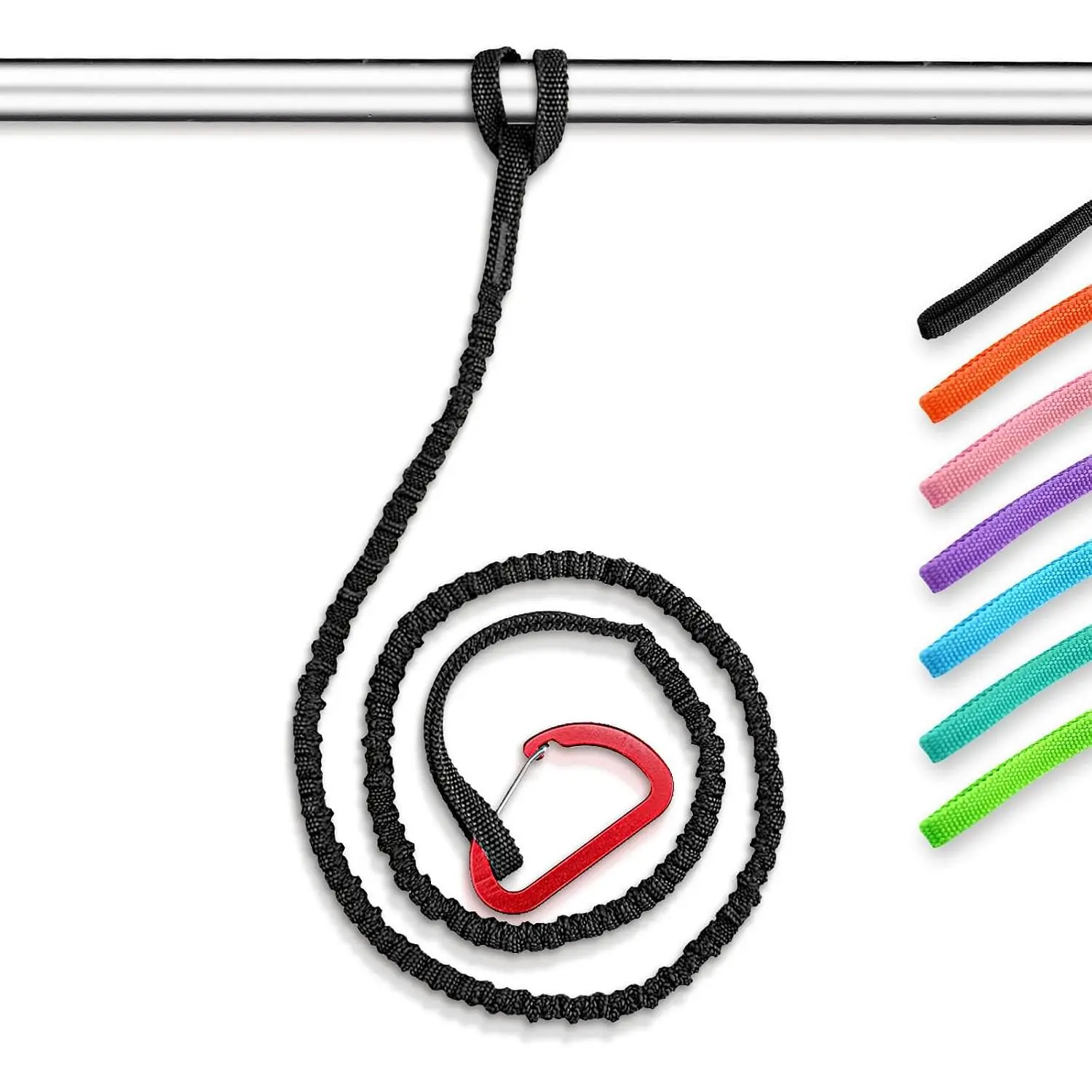 Kayak Paddle Leash Accessories for Kayaking Fishing Paddle Board | 4-7ft Strechable, Kayak Paddle Strap, Kayak Tether, Oar Leashes, Fishing Lanyard Rope, Kayaking Essentials
