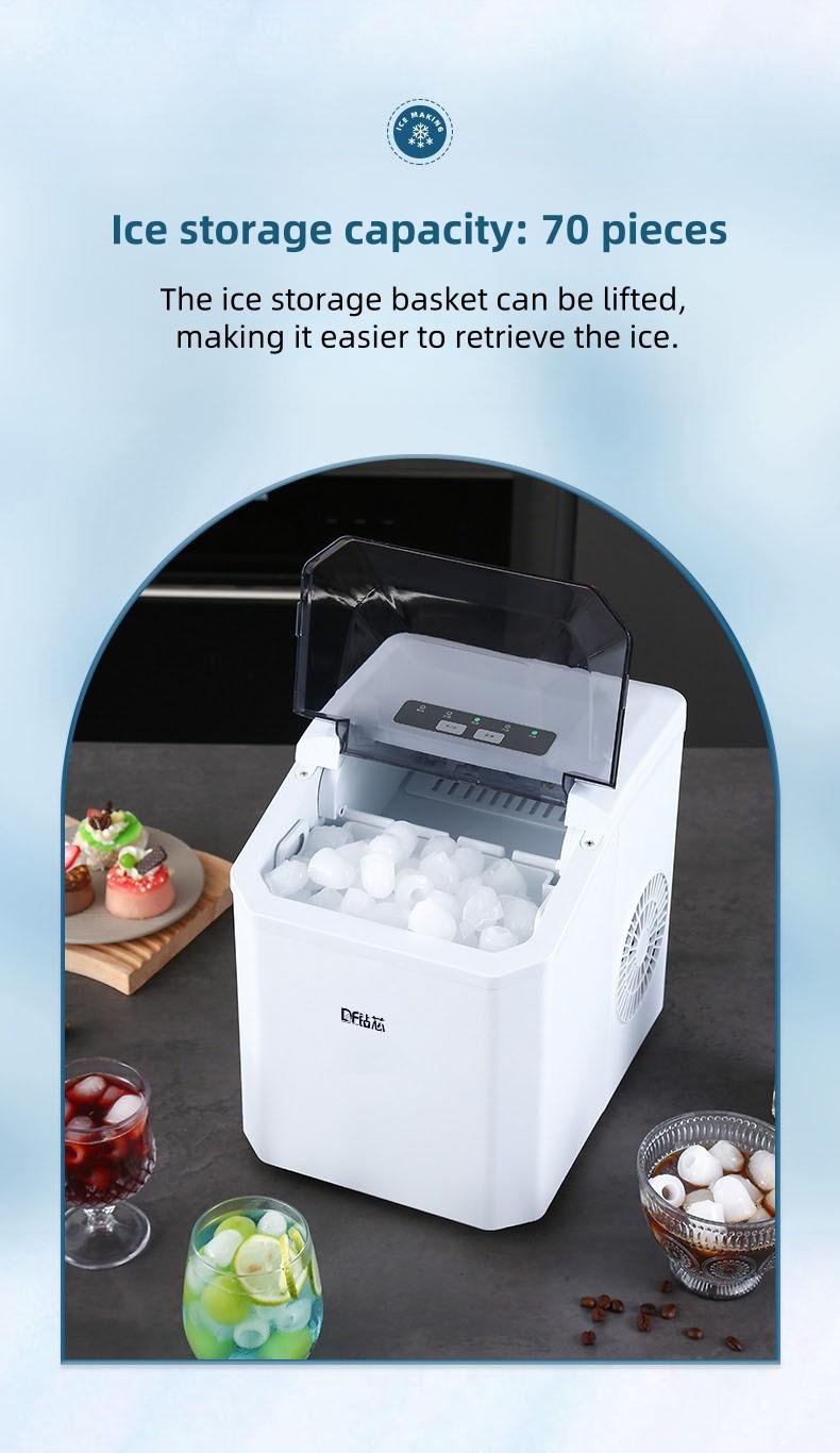 Mini Ice Maker Machine, Portable Compact Design for Home Bar Student Dormitory Apartment Use, Quick Ice Making Functionality