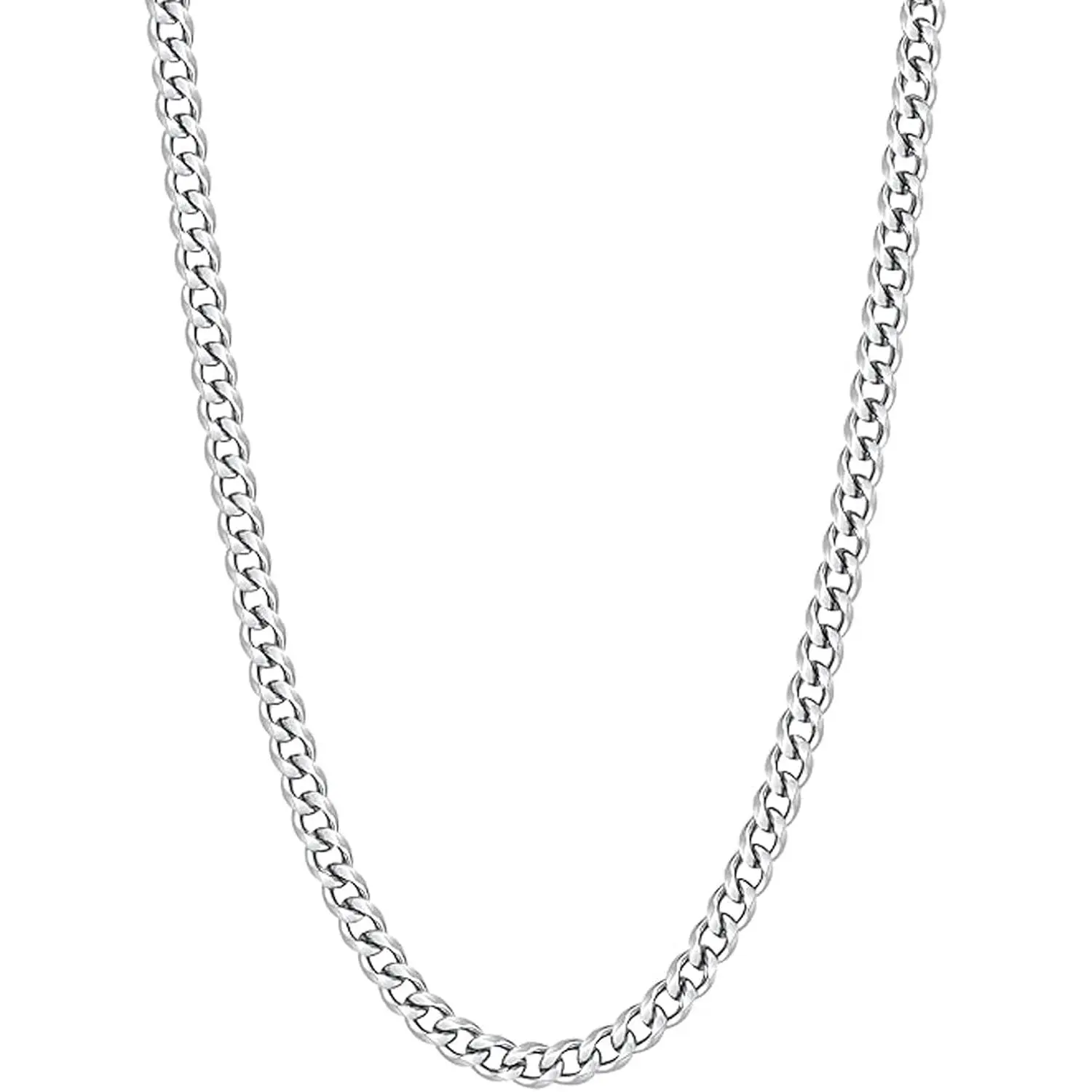 5mm Cuban Link Chains for Men,  Stainless Steel Necklace Chain,  Chains for Men, Mens Necklace 18, 20, 22, 24 Inch