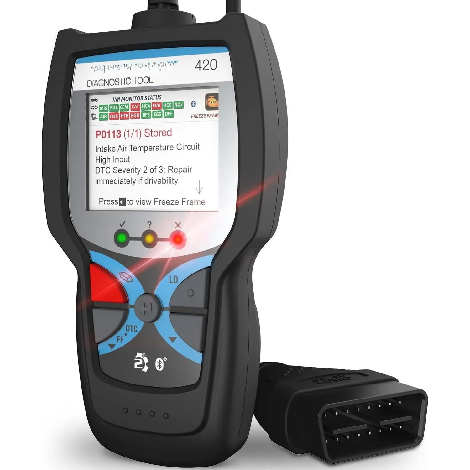 420  OBD2 Scanner Diagnostic Tool -  Code Reader for  - Clears Check Engine Light - Comes with  OBD App  IOS & Android - Works For   1996 & Newer
