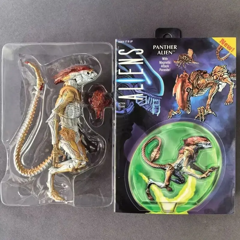 Neca Panther Lion Jointed Action Figure, 7 Inch Model, Gift Box, Desktop Decor, Halloween Party Gift, Perfect for Boys, Articulated PVC Figure