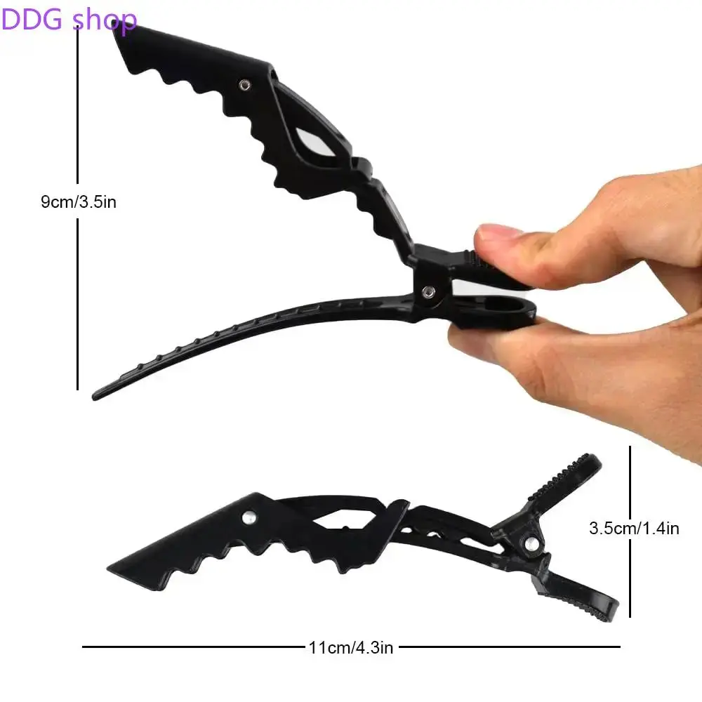 6-Piece Crocodile Hair Clips Set, Hair Claws, Anti-Slip Design for Styling & Cutting, Durable Women's Professional Plastic Salon Hair Accessories
