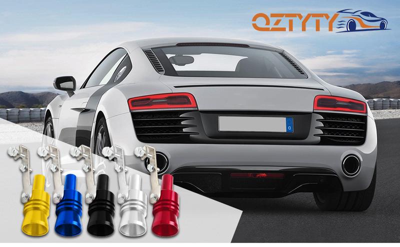 2PCS Turbo Sound Whistle Simulator, Car Turbo Whistle Car, Aluminum Alloy Universal Turbo Sound Exhaust Muffler Pipe Whistle, Automotive Replacement Exhaust Mufflers Fit Car Truck (Black)