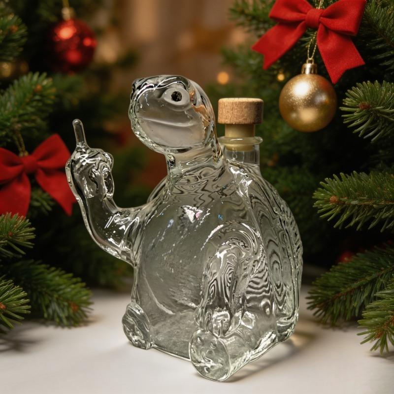 Novelty Turtle Glass Whiskey Bottle, Decorative Liquor Storage Container for Brandy, Vodka & Wine, Stylish Home Bar Accent and Great Gift Choice