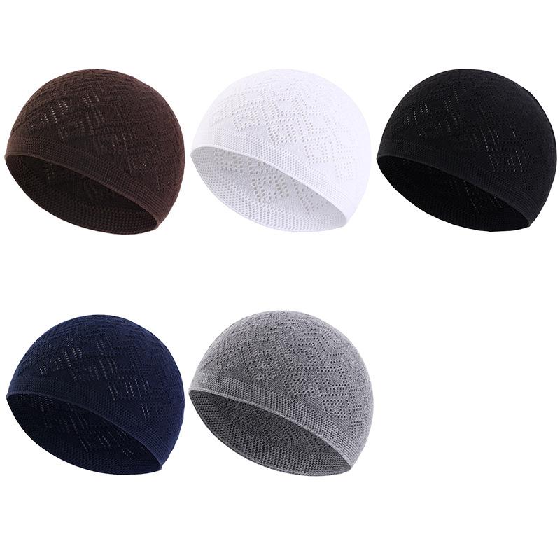 Plain Hollow Out Stretch Beanie, Breathable Wig Head Wrap Cap