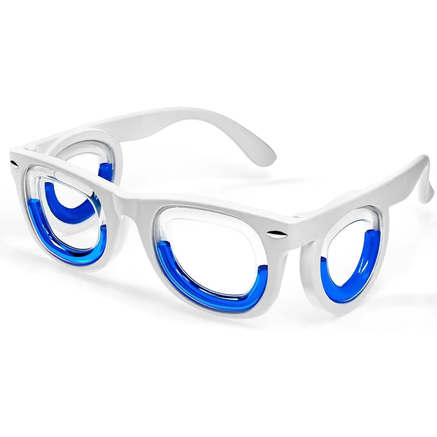 Kids Anti-Motion Sickness Smart Glasses for Ages 3-8 – Ultra-Light Portable Nausea Relief Liquid Glasses for Carsickness, Airsickness, Seasickness – Travel/Cruise Essentials, White(Gift)