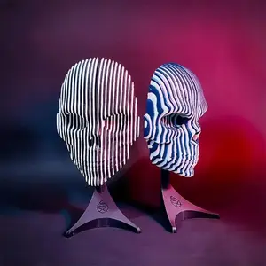 3d Printed Luminous Quantum Skull, Fidget Skull Gifts,  Funny Desktop Ornaments For Home Office Desk Unique Quantum Skull Decor